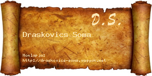 Draskovics Soma névjegykártya